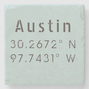 Austin Latitude Longitud Stenunderlägg