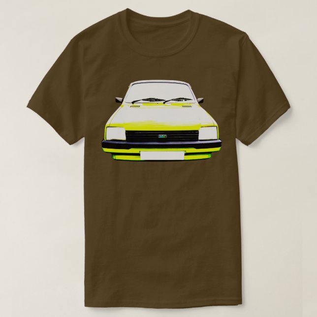 Austin Metro 1980-talets klassiska högkontrast T Shirt (Design framsida)