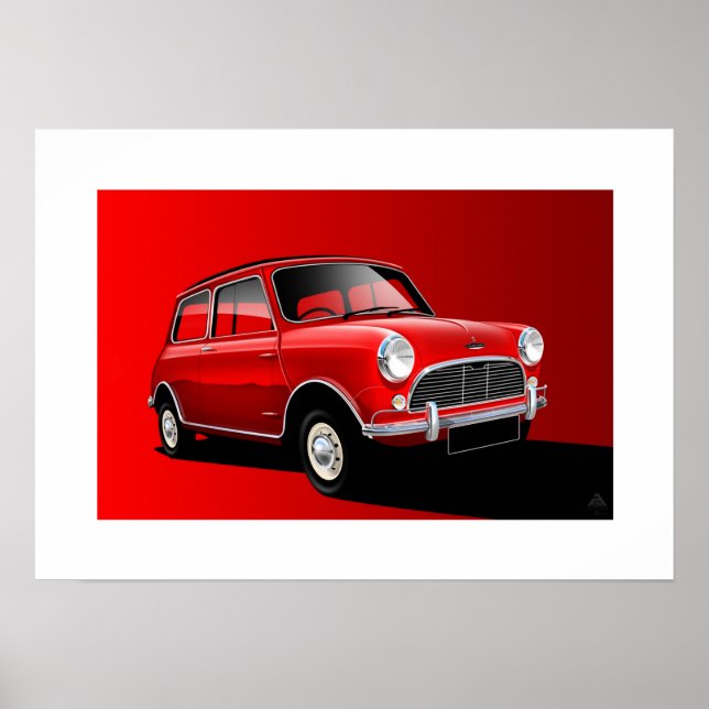 Austin Mini Cooper Poster (Framsidan)
