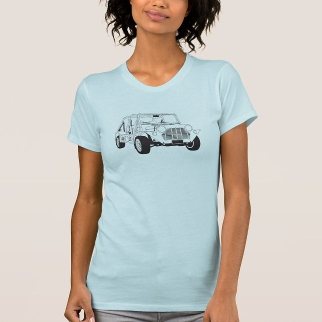 Austin mini- Moke T-tröja T Shirt (Framsida)