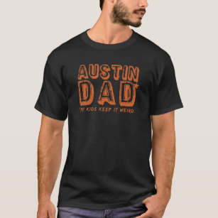 AUSTIN PAPPAbehålla det kuslig fargåva Texas UT Tee Shirt