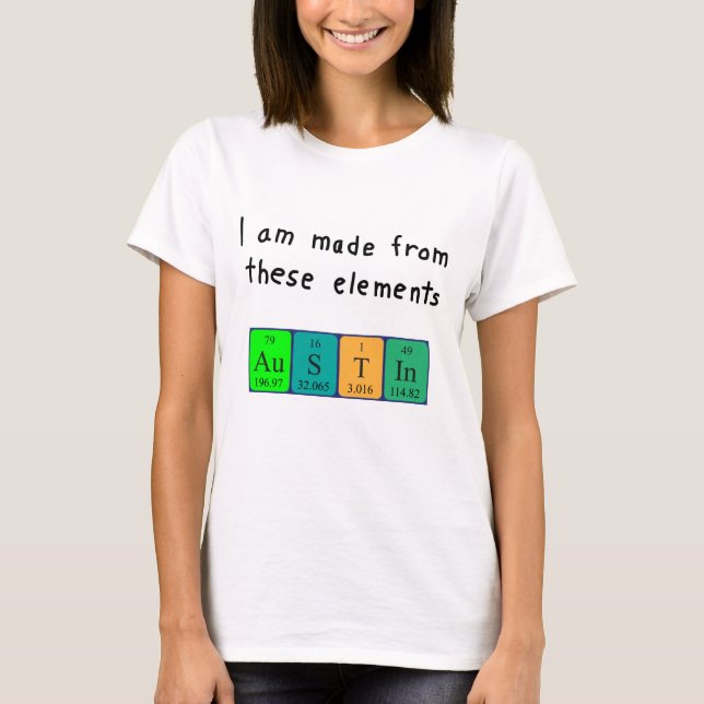Austin Periodisk skjorta bord namn T Shirt (Framsida)