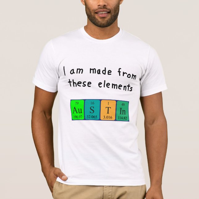 Austin Periodisk skjorta bord namn T Shirt (Framsida)