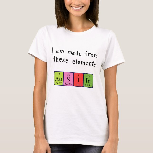 Austin Periodisk skjorta bord namn Tee Shirt (Framsida)