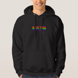 Austin Pride Hoodie | Regnbåge Flagga