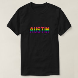 Austin Pride T Shirt | Regnbåge Flagga