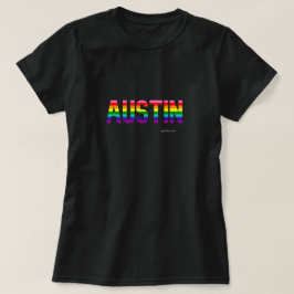 Austin Pride T Shirt W. | Regnbåge Flagga