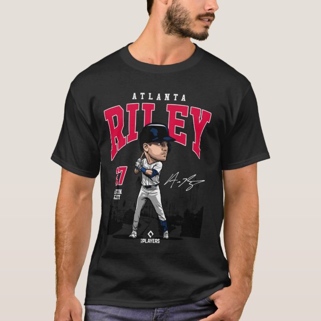 Austin Riley Atlanta Baseball MLB-spelare MLBRIL40 T Shirt (Framsida)