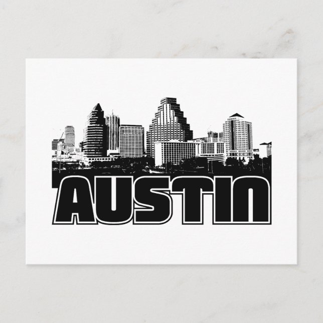 Austin Skyline Vykort (Framsida)