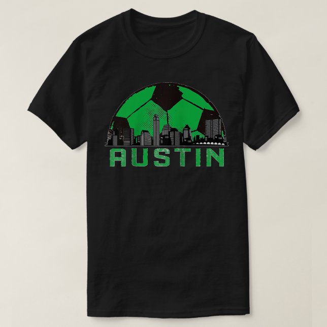 Austin Soccer Jersey Style Team Fan FC Texas Sport T Shirt (Design framsida)