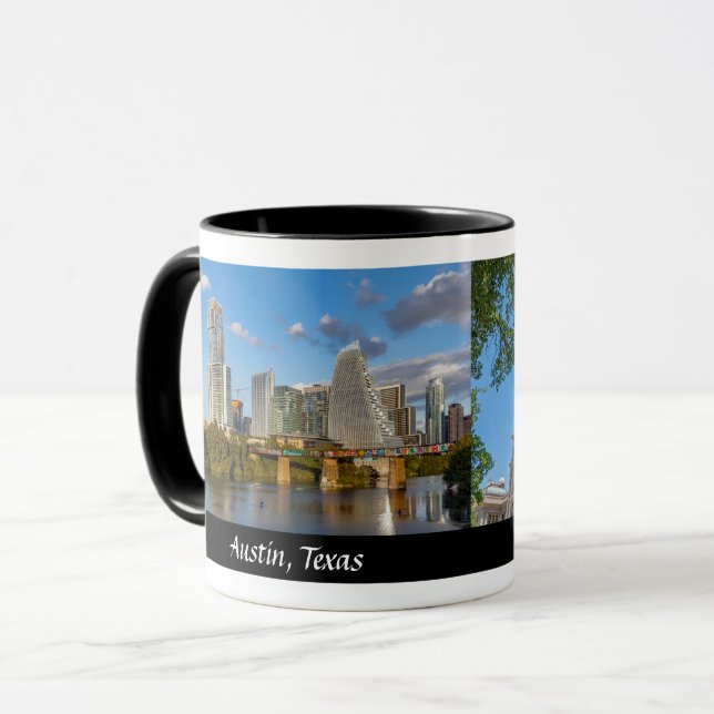Austin & State Huvudstad of Texas - Designer Coffe Mugg (Framsida vänster)