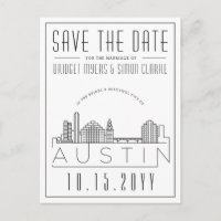 Austin | Stiliserad Skyline Spara datum