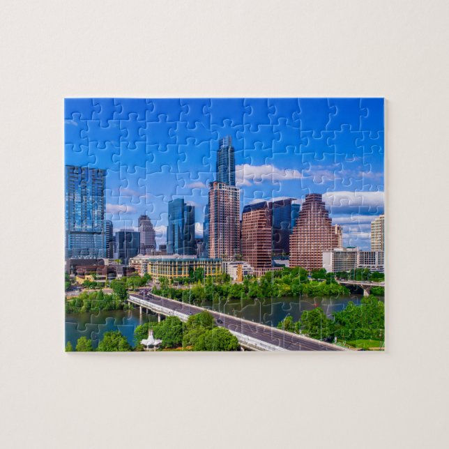 Austin Summer Cityscape Jigszle Puzzle Pussel (Horisontell)