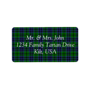 Austin Tartan Label Adressetikett