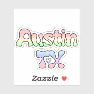 Austin Texas 70's Klistermärken