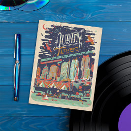 Austin, Texas - AKA: Fladdermus City Vykort