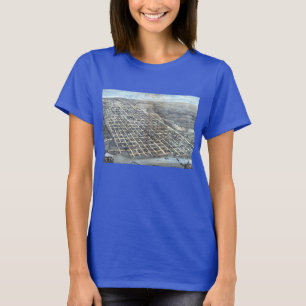 Austin, Texas Antik Flygvy Stadskarta från 1873 Tee