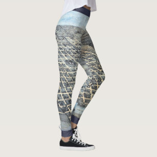 Austin, Texas antika flygkarta från 1873 Leggings