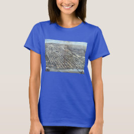 Austin, Texas Antique Aerial City Karta från 1873 Tee
