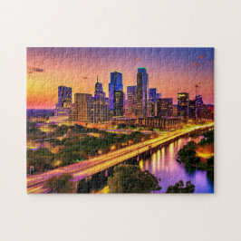 Austin Texas Art 2 Photo Puzzle Skyline Art Austin Pussel