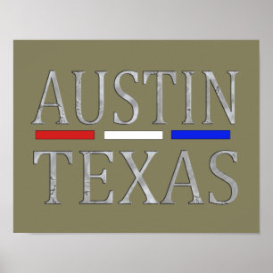 Austin Texas - Art print Poster