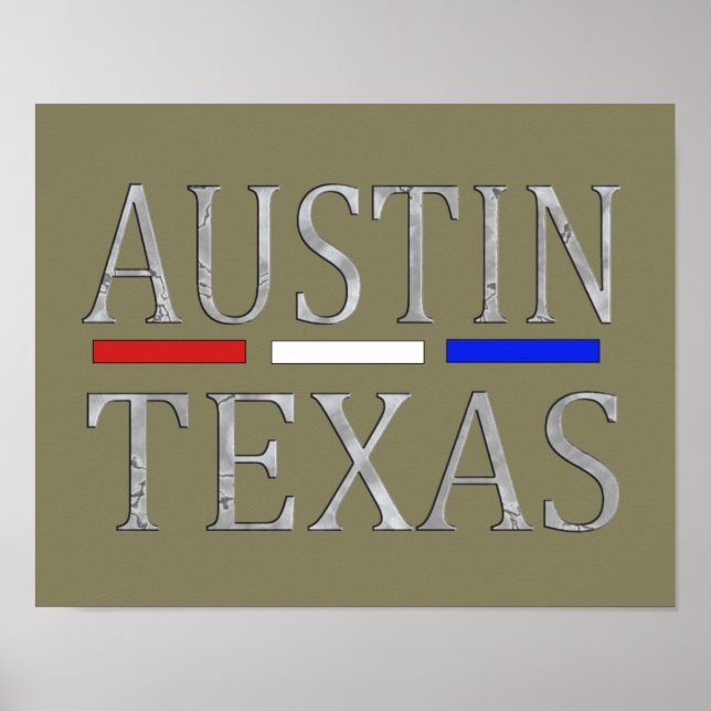 Austin Texas - Art print Poster (Framsidan)