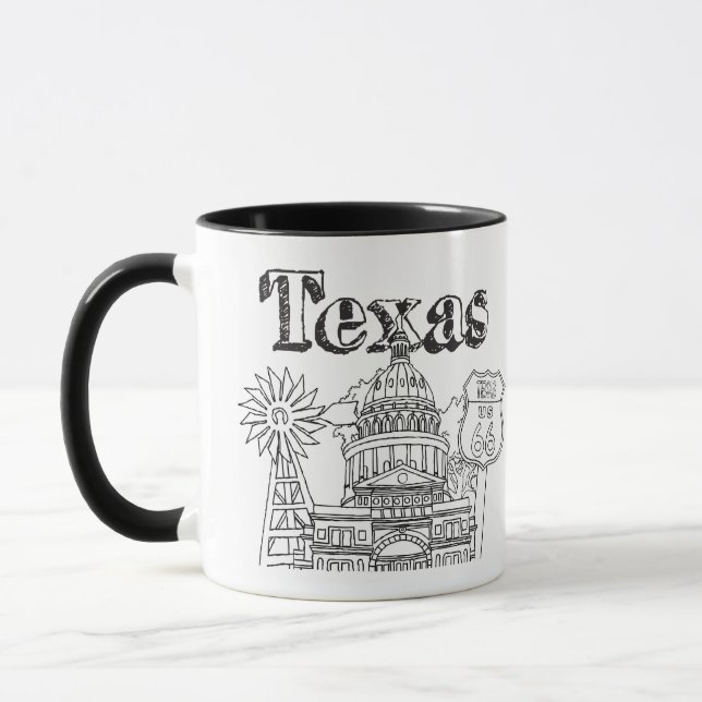 Austin Texas Art Vacation Texas Souvenir Design Mugg (Vänster)