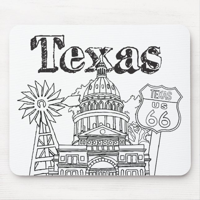 Austin Texas Art Vacation Texas Souvenir Design Musmatta (Framsidan)