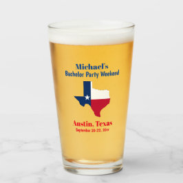 Austin Texas Bachelor Party Favor Beer Pint Glaskopp