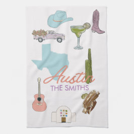 Austin Texas Bachelorette Bröllop Kökshandduk