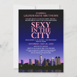 Austin Texas Bachelorette Movie Poster Inbjudningar