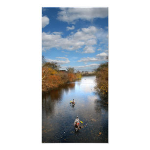 Austin Texas - Barton Bäck Canoes Liggande Fototryck