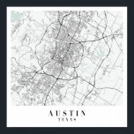 Austin Texas Blue Vatten Street Karta Poster<br><div class="desc">Austin Texas Blue Vatten Street Karta</div>