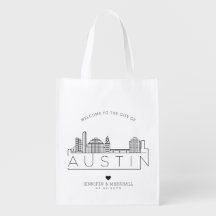 Austin Texas Bröllop | Stylized Skyline