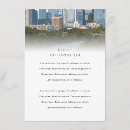 Austin Texas Bröllopsinsats Tilläggskort