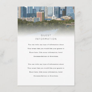 Austin Texas Bröllopsinsats Tilläggskort