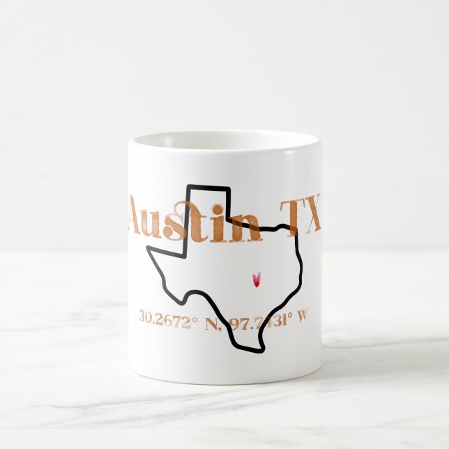 Austin Texas Burnt Orange Mugg (Center)