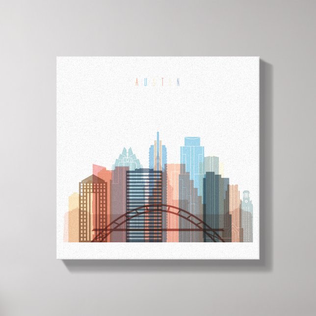 Austin, Texas | City Skyline Canvastryck (Framsida)
