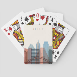 Austin, Texas City Skyline Casinokort