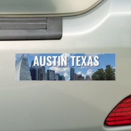 Austin Texas City Skyline Photography Bildekal