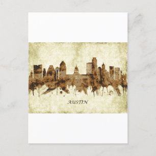 Austin Texas Cityscape Helg Vykort