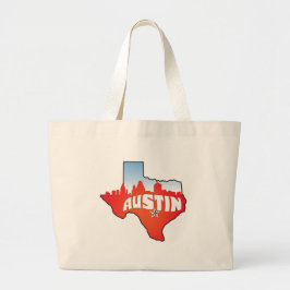Austin Texas Cityscape Jumbo Tygkasse