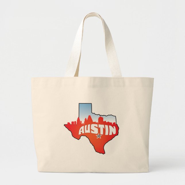 Austin Texas Cityscape Jumbo Tygkasse (Framsidan)