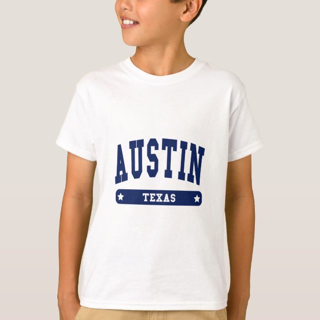 Austin Texas College Stil t shirts (Framsida)