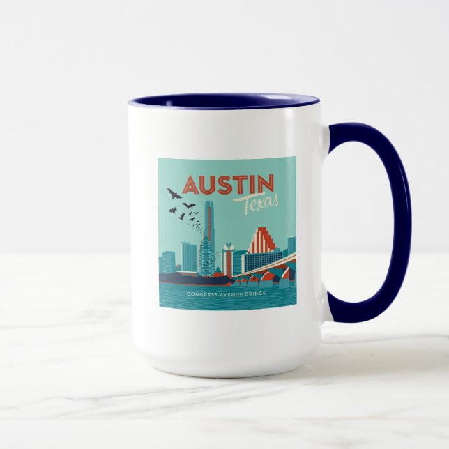 Austin, Texas | Congress Avenue Bridge Mugg (Höger)