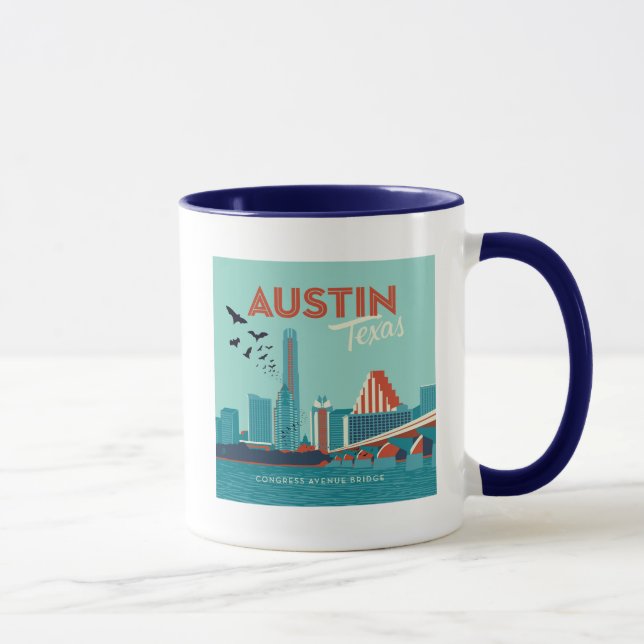 Austin, Texas | Congress Avenue Bridge Mugg (Höger)