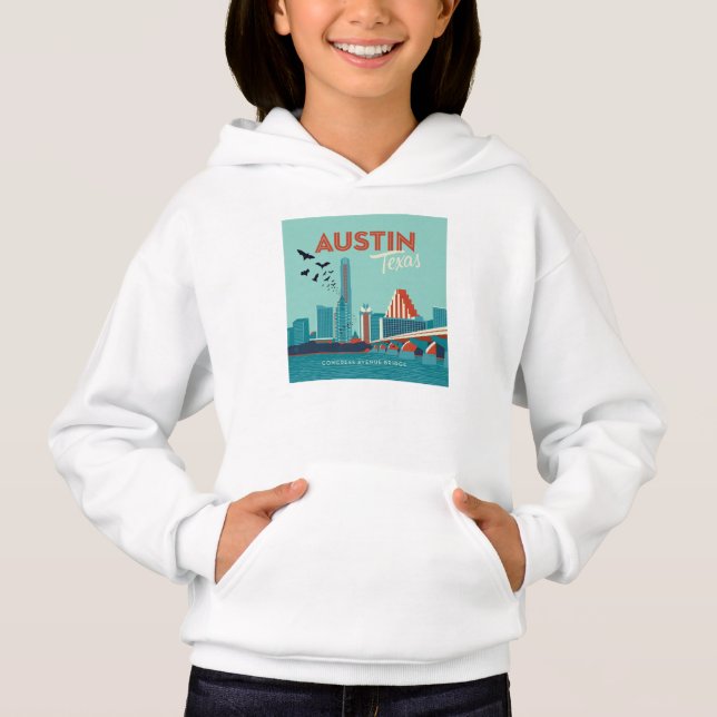Austin, Texas | Congress Avenue Bridge T Shirt (Framsida)