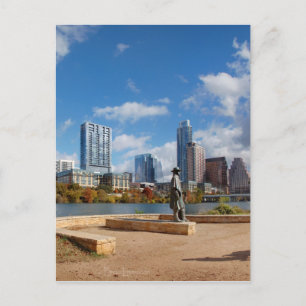 Austin Texas Downtown Skyline - Ladybird Sjö Vykort