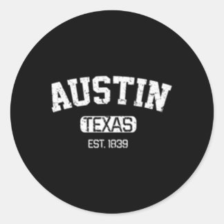 Austin Texas Est 1839 Runt Klistermärke