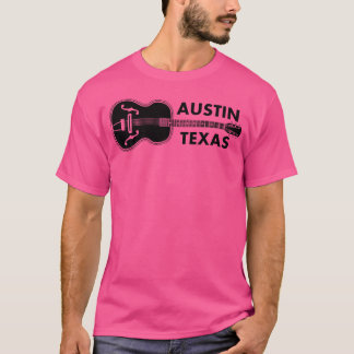 Austin Texas F-Hål Acoustic Land Music Guitar T Shirt